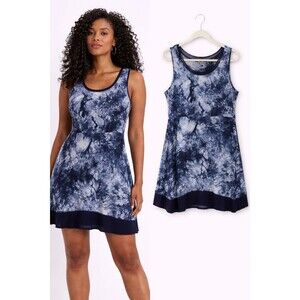 New Cable & Guage Tank Tunic Dress Size Medium Tie Dye Stretch
